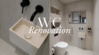 Outdated WC Toilet Renovation  Neutral amp Minimal [upl. by Einahpetse578]