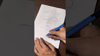 Double pencil use in Arabic calligraphy tutorial shorts [upl. by Odnaloy]