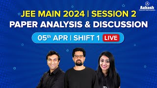 JEE Main 2024 April Attempt Paper Analysis and Discussion  5th April Shift 1 [upl. by Meyers]