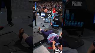 Paul Heyman gets Triple Powerbombed through the table by The Bloodline [upl. by Zosima730]