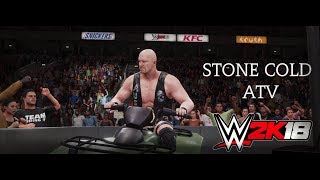 WWE 2K18  Stone Cold Steve Austin ATV quad Entrance [upl. by Bohlen]