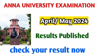 Anna University result April may 2024 published [upl. by Aiciled]