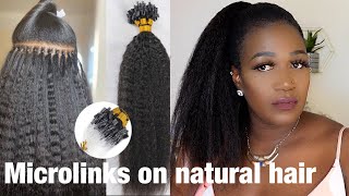 Wow I tried Micro Loop Microlinks Extensions On Natural Hair My Hair  EAYON Hair [upl. by Nollaf844]