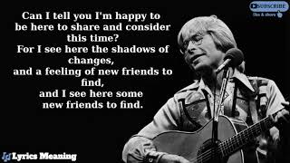 John Denver  Starwood In Aspen  Lyrics Meaning [upl. by Peednus]