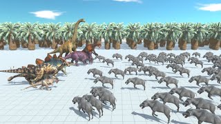 100 Daeodon vs ALL TEAMS Animal Revolt Battle Simulator [upl. by Buchheim463]