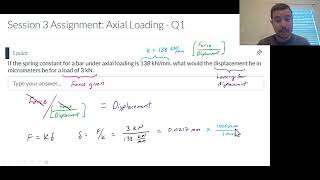 Axial Loading  DeformationDisplacement of a Bar with an Effective Spring Constant [upl. by Latsyrhc586]