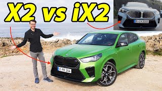 2024 BMW X2 M35i driving REVIEW ICE vs iX2 EV comparison [upl. by Vivienne328]