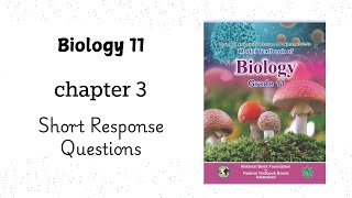 Biology class 11 chapter 3 short questions  national book foundation  federal board  new book [upl. by Corbett]