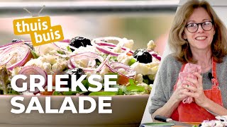 Griekse salade met feta  ThuisKoken [upl. by Wright143]