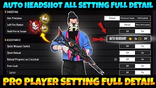 Control Setting Free Fire  Pro Player Setting Free Fire 2024  Free Fire Setting  Free Fire  FF [upl. by Aciras791]