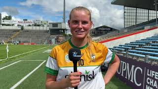 Player Of The Match amp Offaly Joint Captain Grace Teehan Reacts After Quarter Final Win Over Meath [upl. by Oremoh86]