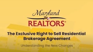 The Exclusive Right to Sell Residential Brokerage Agreement [upl. by Ylenaj]