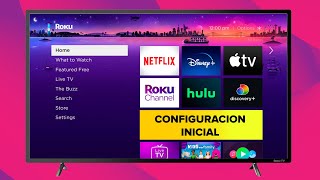 Cómo Configurar ROKU TV por primera vez  Configuración Inicial 💜 [upl. by Nauqat]