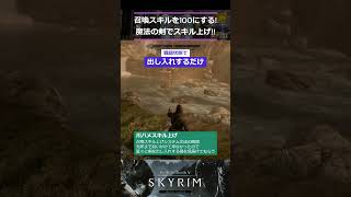 【Skyrim】召喚スキルを100にする魔法の剣でスキル上げ skyrim スカイリムshortsレベル上げスキル上げ召喚 [upl. by Icam]