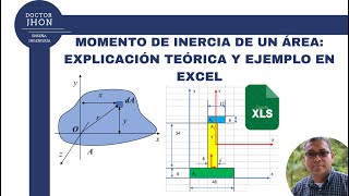 COMO CALCULAR EL MOMENTO DE INERCIA DE UN ÁREA EXPLICACIÓN TEÓRICA Y EJEMPLO EN EXCEL [upl. by Veronique]