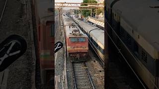 Top View Of WAP4 Locomotive 😍❤ With 12330 Sampark Kranti Express ❤👑 shorts [upl. by Karissa]