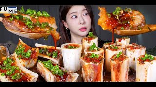 ASMR MUKBANG  Spicy Beef Bone Marrow 🔥 The Poor Mans Foie Gras 🐮🦴 [upl. by Suirred]