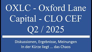 Aktie im Depot OXLC kurzer Update mit Q22025 Zahlen [upl. by Aramas]