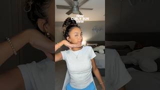 Messy curly bun tutorial [upl. by Ecnerewal]