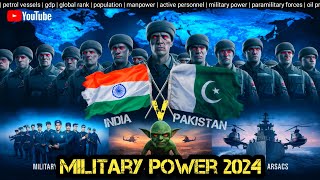 India Vs Pakistan Military Power Comparsion 2024  Military Power 2024 [upl. by Loggia175]