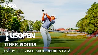 2024 US Open Highlights Tiger Woods  Every Televised Shot [upl. by Pillihpnhoj]