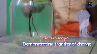 Electroscope Demonstration  transfer of charge  8th class English medium  venkipedia [upl. by Airemaj]