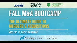 Fall MampA Bootcamp The Ultimate Guide to Mergers amp Acquisitions with Special Guests [upl. by Neetsyrk133]