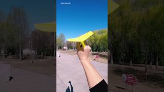 Longest Flying Paper Plane shorts origami ytshorts [upl. by Gensmer]