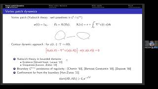 Emeric Roulley Part 1 Vortex patch motion in bounded domains [upl. by Rees859]