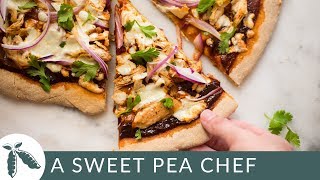 Best BBQ Chicken Pizza  Easy Whole Wheat Pizza Crust  A Sweet Pea Chef [upl. by Yrok]