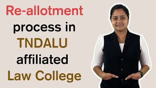 Reallotment Process in TNDALU affiliated Law College  RohinisLawandJusticeJournal [upl. by Durrett]