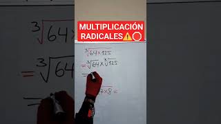 ⚠️Multiplicacion de Radicales  RAIZ CUBICA [upl. by Werra]