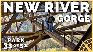 🌉😱 850FT ABOVE New River Gorge National Park on Bridge Walk  51 Parks with the Newstates [upl. by Christean282]