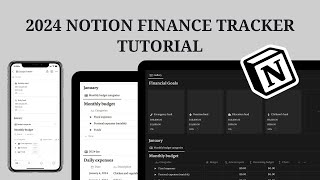 2024 Notion Tutorial How to Use a Budget Tracker to Reach Your Financial Goals  template [upl. by Helmut]