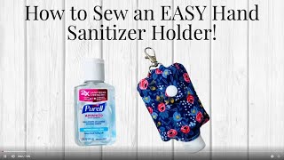 How to Sew an EASY Hand Sanitizer Holder for men or women Clip to your purse or bag Sewing Pattern [upl. by Torres]