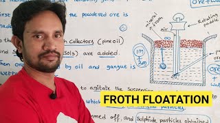 FROTH FLOATATION METALLURGY  FROTH FLOATATION CHEMISTRY CLASS 12 [upl. by Anerac]