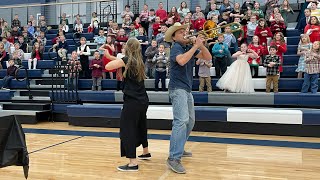 Farmer marches through kids Xmas concert [upl. by Wind]