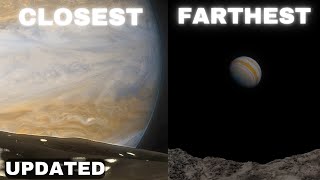 View from Closest Moon Vs Farthest Moon of Every Planet Solar System  Updated [upl. by Aciretal]