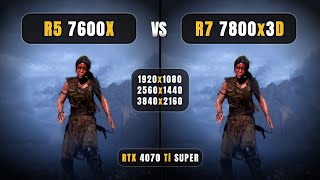 AMD Ryzen 5 7600x vs Ryzen 7 7800x3D  1080p 1440p 4K  How Big is the Difference [upl. by Earahc]