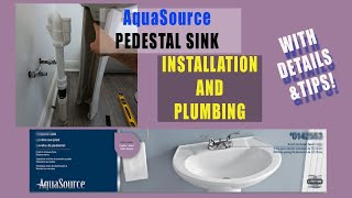 AquaSourceHow to install Aquasource Pedestal sink from Lowes [upl. by Quiteria]