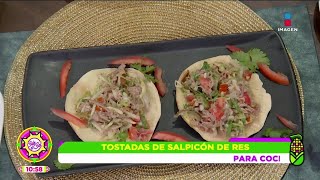 Prepara deliciosas Tostadas de Salpicón de res con Juan Soler y Paco de la O  Sale el Sol [upl. by Greggs]