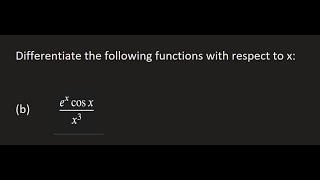 Differentiate ex cosxx3  Basic Differentiation Part 4  Calculus [upl. by Alecia]