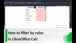 How to filter by color in LibreOffice Calc [upl. by Arihsan70]