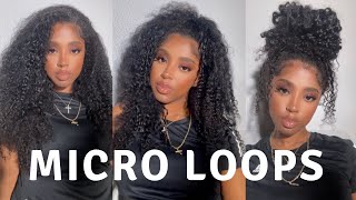 How To  Micro Loop Extension Install on Natural Hair At Home Ft YWigs [upl. by Yliak]