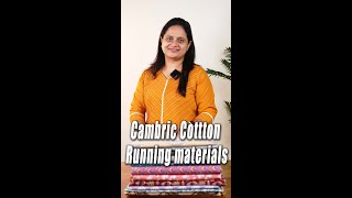 Cambric Cottton Running materials poothurans cambriccotton runningmaterial runningfabrics [upl. by Aleahs]