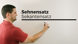 Sehnensatz Sekantensatz SekantenTangentensatz  Mathe by Daniel Jung [upl. by Elsinore325]