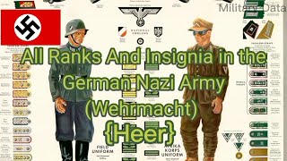 All Ranks in the German Nazi Army Wehrmacht Heer and German Field Marshals [upl. by Avlasor657]