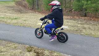 Brody starting up new XPro 50cc dirt bike [upl. by Sheelah]