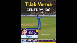 How Tilak Verma Creates History with a Century 💯  Real Cricket 24 [upl. by Etnomed]