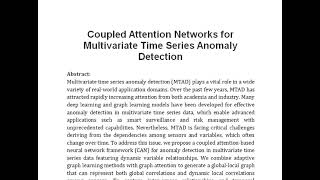 Coupled Attention Networks for Multivariate Time Series Anomaly Detection [upl. by Shiroma709]